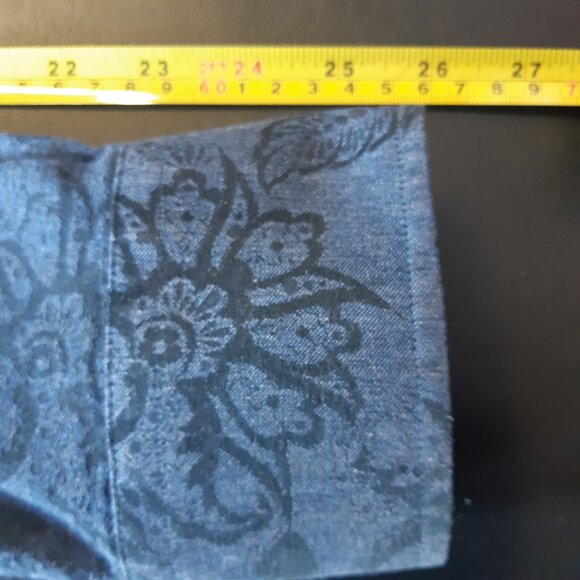 Bugatchi SZ M Classic Fit Tone on Tone Blue Woven Design Men's Button Up Shirt - Picture 11 of 12